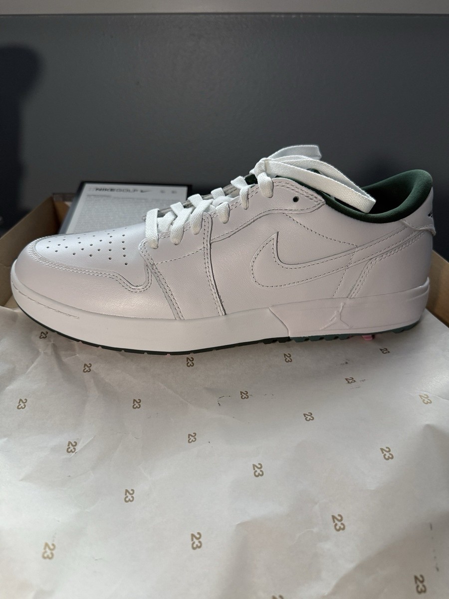 Air Jordan 1 Low G SPK Spiked Golf Shoes White / Green / Pink 10.5