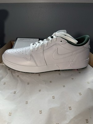 Air Jordan 1 Low G SPK Spiked Golf Shoes White / Green / Pink 10.5