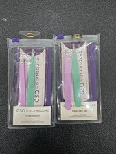 2 Pack  GSQ BY GLAMSQUAD TWEEZER SET FOR BROWS, 2 tweezers in each pack