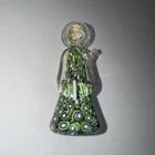 Venetian Gold Fleck Antique 1940S Hand Blown Glass Murano Millefiori  Angel
