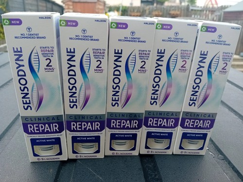 Sensodyne Clinical Repair Deep Clean Toothpaste Active White 75ml x4