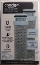 2 Pack Contigo Filtration Replacement Filter WELLS WATER BOTTLE
