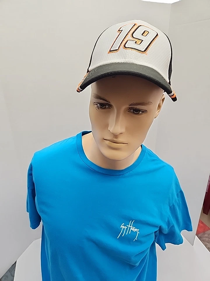  Sombrero para hombre NASCAR New Era Martin Truex Jr. #19 SnapBack negro blanco naranja Foto 2 de 4