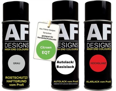 Spraydose Set für Citroen EQT Vert Poste Hollande Autolack Klarlack Grundierung 