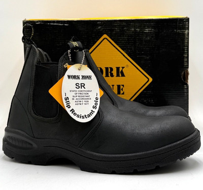 WORK ZONE N660 Men's NEW Chelsea-Style Work Boot Black US Size 13