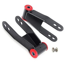 2" Suspension Rear Drop Lowering Shackle Kit Compatible with Chevy