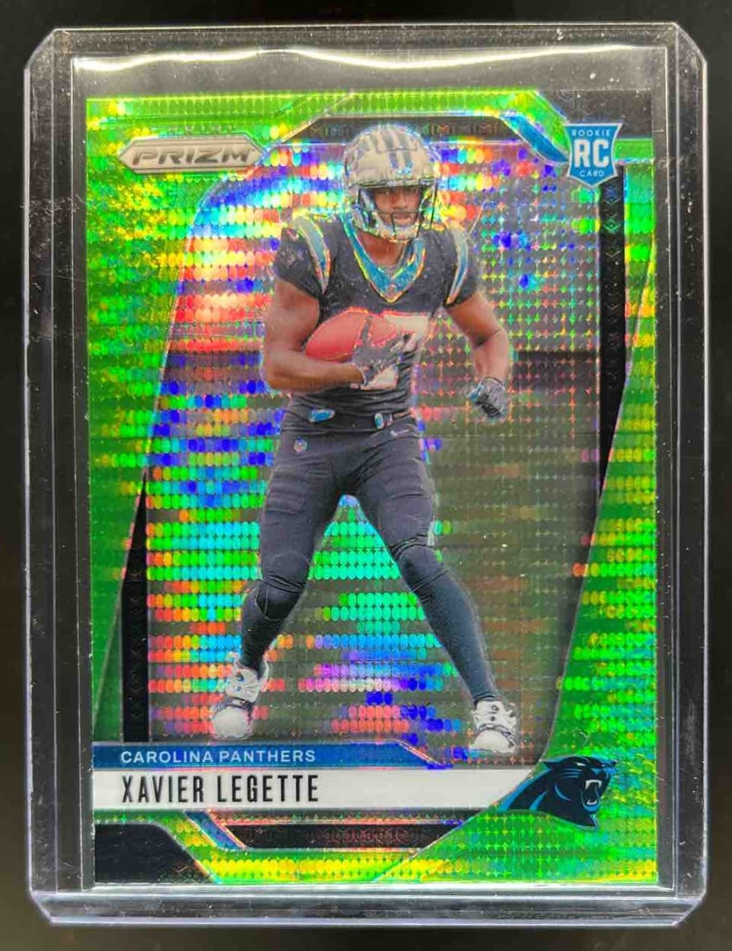 2024 Prizm Xavier Legette RC Neon Green Pulsar Rookie #398 Panthers