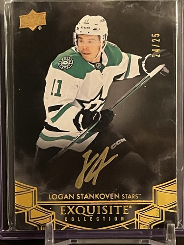 Logan Stankoven [Autograph] #EB-28 2024 Upper Deck The Cup Exquisite Collection Black card