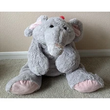Hugfun Jumbo 22"  Grey Elephant Giant Stuffed Animal Plush Baby Room Decor Prop