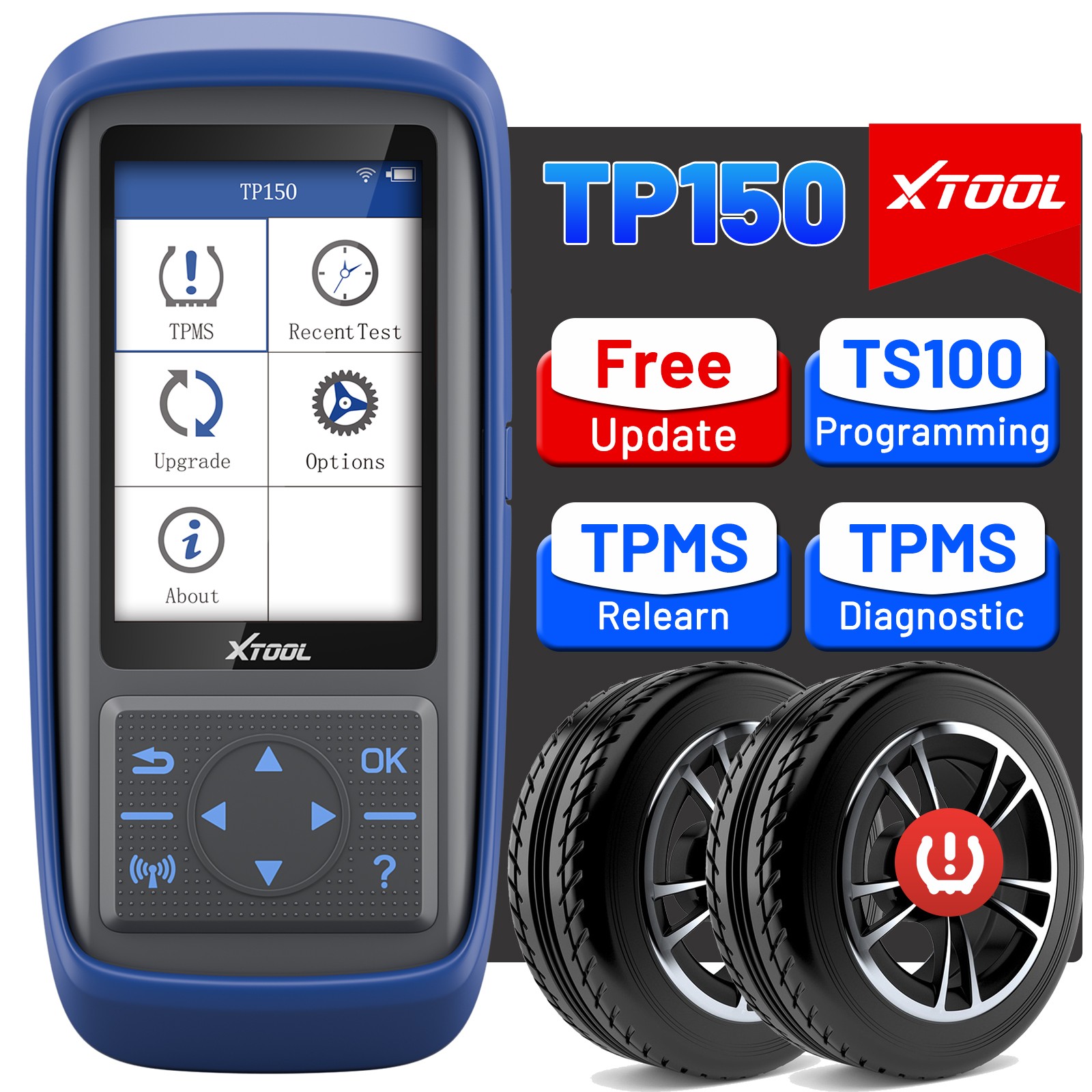 XTOOL TP150 OBD2 Scanner Diagnostic Tool TPMS Programming Relearn Activatation