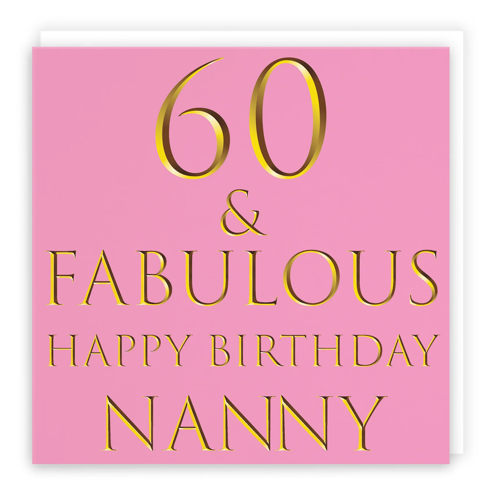 60th Nanny Birthday Card Fabulous