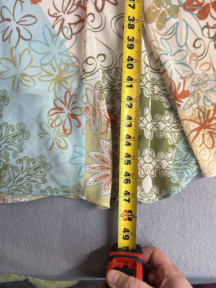 Maxi Vestido Dressbarn Boho Floral Patchwork Sin Mangas Fluido Verano Talla 8 Foto 3 de 4