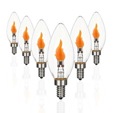 C35/B11 LED Flame Effect Light Bulb E12 Flickering Candle Light Bulbs for Hol...
