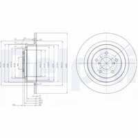 2X Delphi Bremsscheibe BG4154 FüR BE Legacy BH 3 Station Wagon Outback AWD BE5