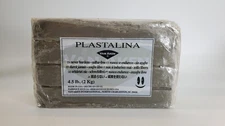 Van Aken Plastalina Gray Non Harden Sulfur Free Clay - 4.5 Lbs/2 Kilograms