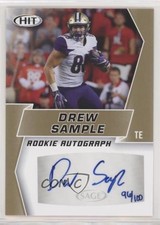 2019 Sage Hit Premier Draft Rookie Auto Gold 96/100 Drew Sample #A55 Auto 2b2