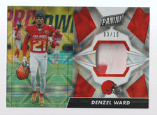 DENZEL WARD Browns 2019 Panini Day Materials GALACTIC WINDOWS Jersey Patch /10