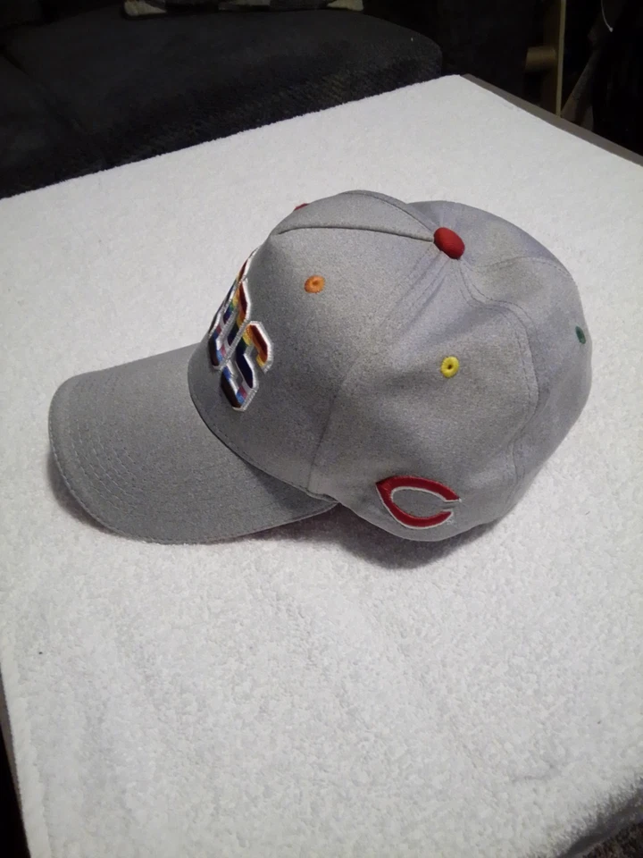 2024 CINCINNATI REDS PRIDE ADJUSTABLE HAT GRAY RAINBOW GAY TRANS LGBTQ - Image 2 of 4