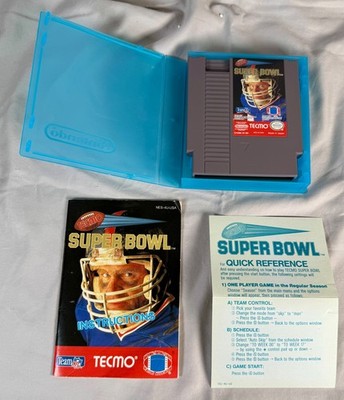 NES Tecmo Super Bowl Cart Manual & Quick Reference Insert Tested No Box
