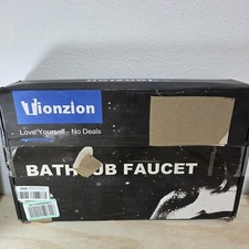 Tionzion Polished Gold Freestanding Bathtub Faucet Floor Mounted MISSING HANDLES