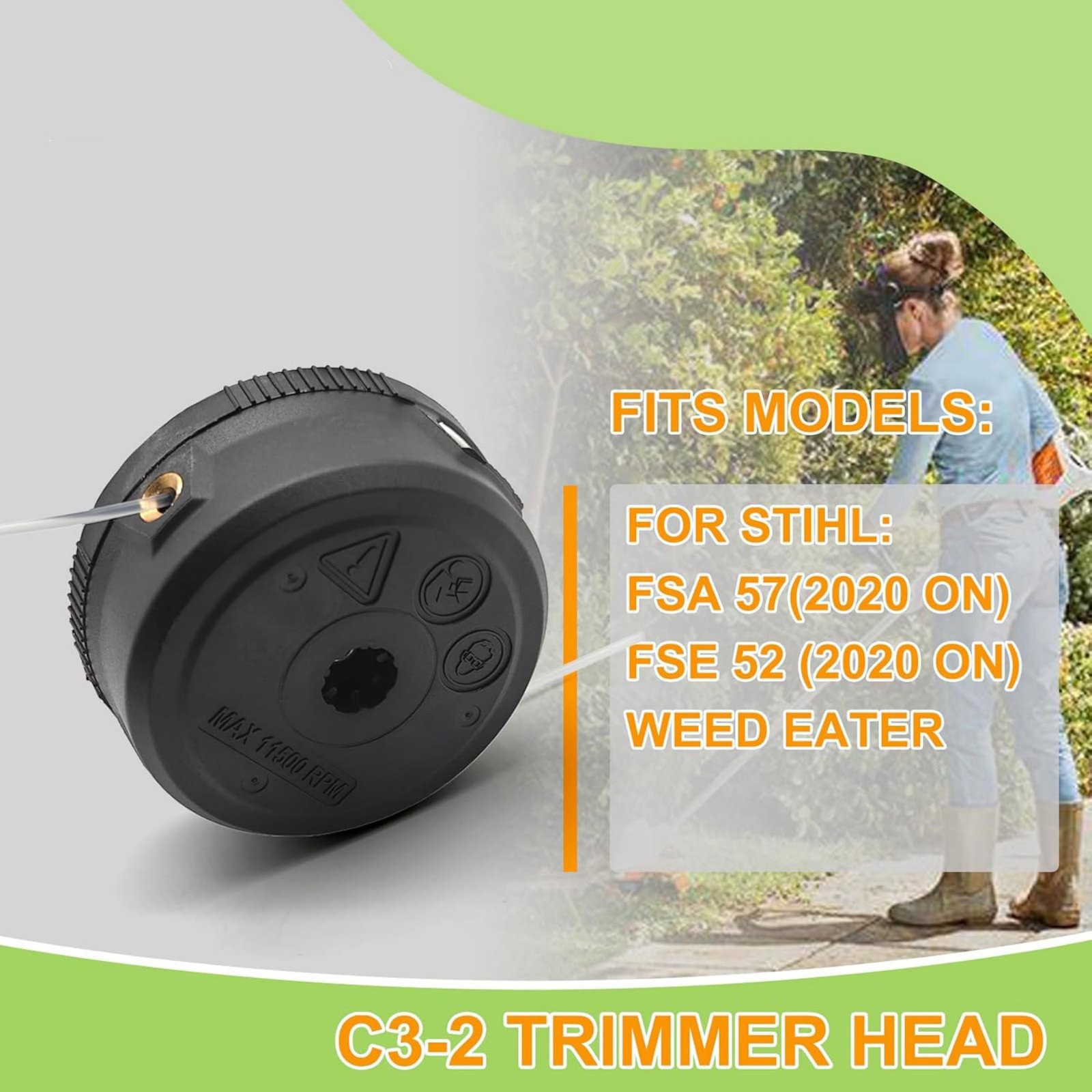 For Stihl Trimmer Head Replacement 4009 710 2106 FSA 57 (5 Serial) 2020+ Models