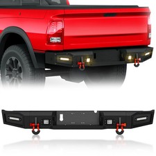 Rear Bumper Pickup For 2010-2018 Dodge Ram 2500 3500 With Sensor Holes D-rings