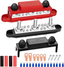 250A Bus Bar 12V Marine 5/16" Power Distribution Block Automotive Busbar Termina