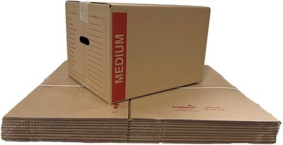 Medium Moving Boxes 18x14x12 with Handles (20 Pack) - 32 ECT Cardboard...