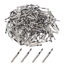 200Pcs 1" Elastic Barbed Cord 2mm Loop Stretch Round String with Barb,Black