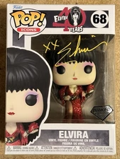 Cassandra Peterson Signed Diamond Elvira Funko Pop! #68 With PSA/DNA COA