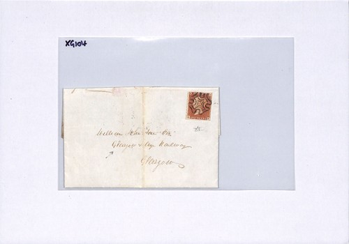 GB PENNY RED ex BLACK *Plate 11* (CF) Cover 1841 Edinburgh MX SG7 Cat £350 XG104 - Picture 11 of 12