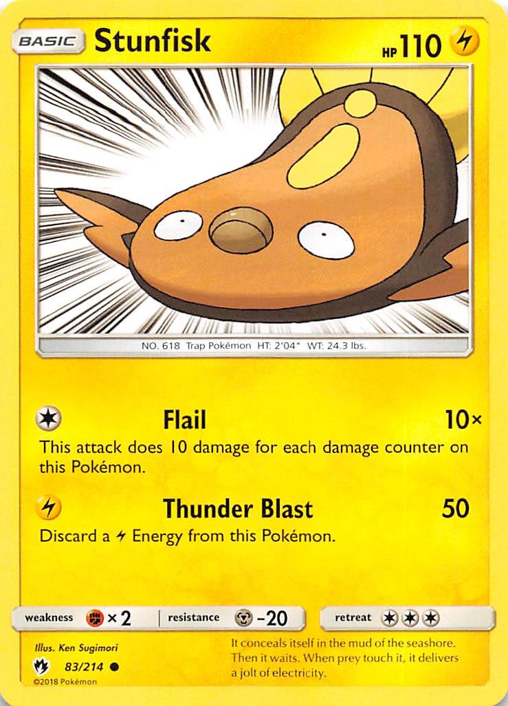 Stunfisk 83/214 SM Lost Thunder Pokemon