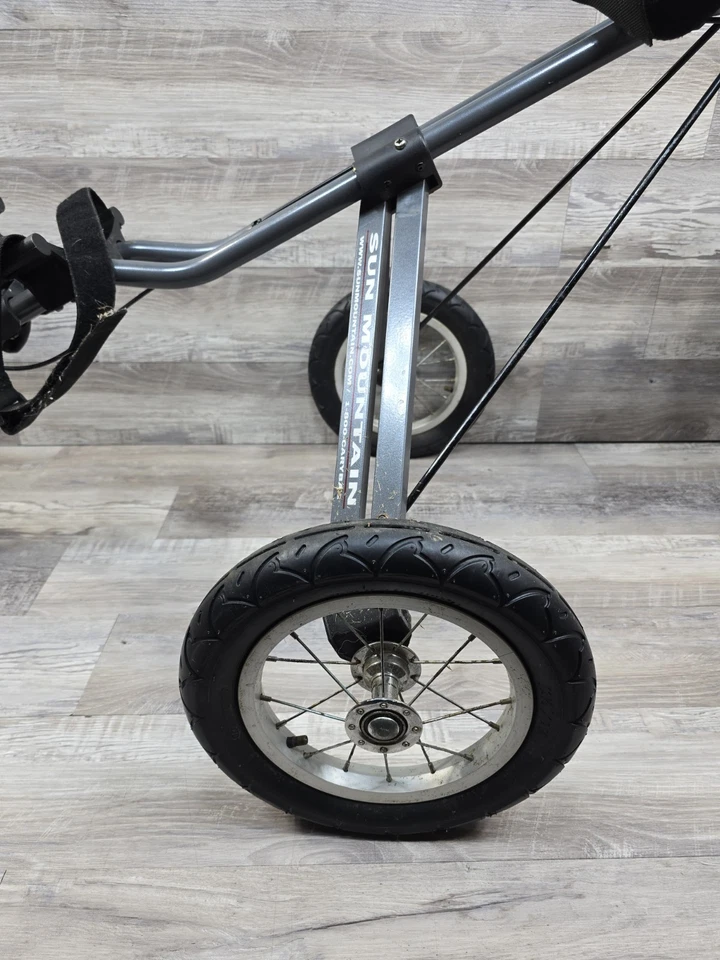Sun Mountain Speed Cart Push Pull Golf Collapsible 3 Wheel with Brake Gray - Image 2 of 4