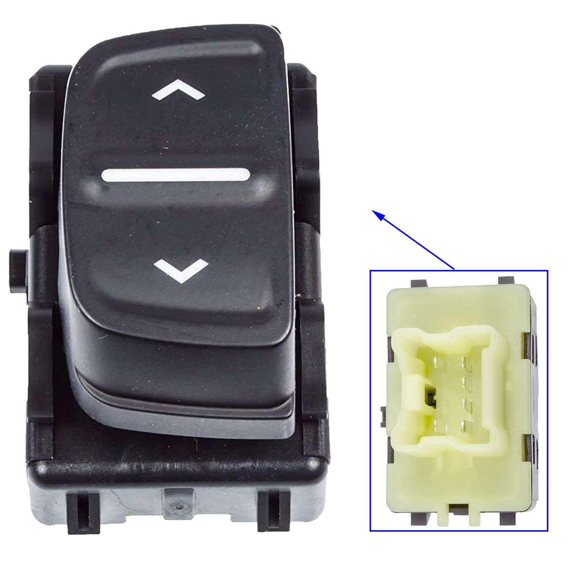 OUKENS Commutateur de lève-vitre électrique, 6001546816 Pièce de rechange pour bouton de commande unique de lève-vitre électrique pour Dacia Logan 2004‑2014 OUKENS Commutateur de lève-vitre électrique, 6001546816 Pièce de rechange pour bouton de commande unique de lève-vitre électrique pour Dacia Logan 2004‑2014