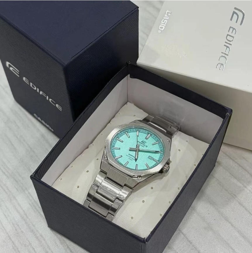 Casio edifce sapphire crystal steel band men's watch efr-s108d-2bv
