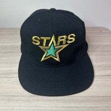 Vintage 90s NHL Dallas / MN North Stars Snapback Hat, CCM American Needle OTTO