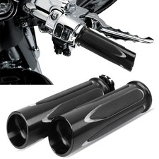 Motorcycle Grips 1" 25mm Handlebar Hand Grips with Harley Touring Road King S...