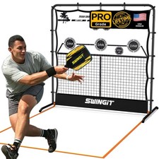 Portable Pickleball Rebounder Net with Kitchen Lines System, Solo Training Ne...