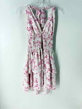 Size MEDIUM White Pink Floral Dress