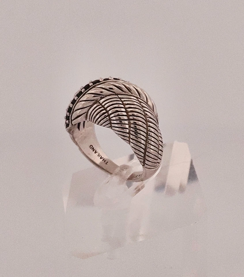 Anillo cable zafiro Judith Ripka plata esterlina aprox .24ct tw talla 7 Foto 3 de 4