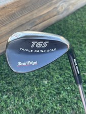 Tour Edge TGS Triple Grind Sole 52° Wedge Black Carbon | Steel Wedge Flex 35” RH