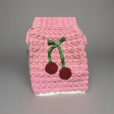 Dog Designer Sweater Cherry Pink Small Toy