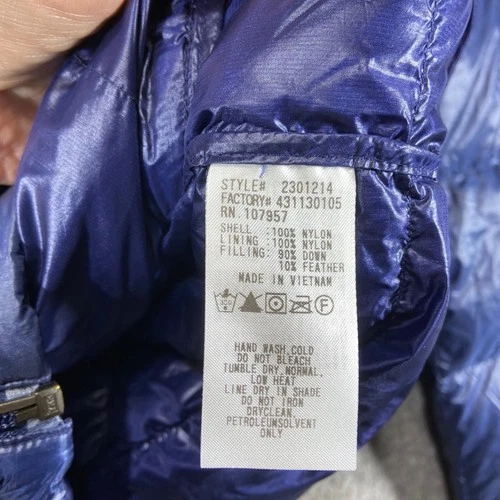 Montbell Ex Light Down Jacket Mens Medium Blue Puffer Full Zip 800FP Distressed image 7