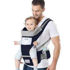 Ergonomic Baby Carrier with Hip Seat for Newborns to Toddlers, 7-45lbs
