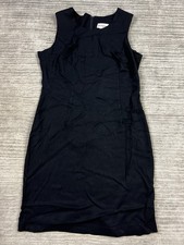 Vintage Perceptions by Irene B Dress Womens 14 Black Sheath Sleeveless Knee Leng