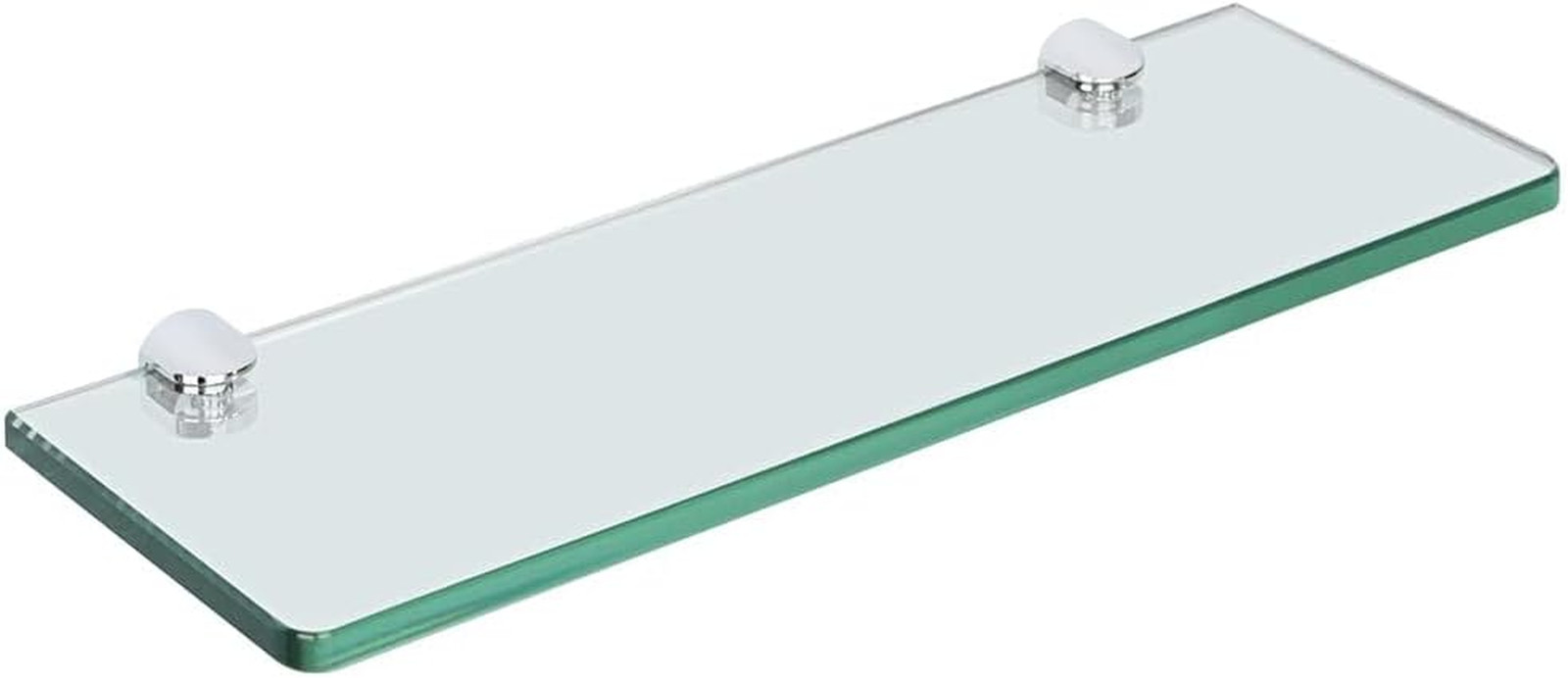 Floating Glass Shelves for Bathroom, 15 X 5 Inch Chrome Tempered Glass Shelf for