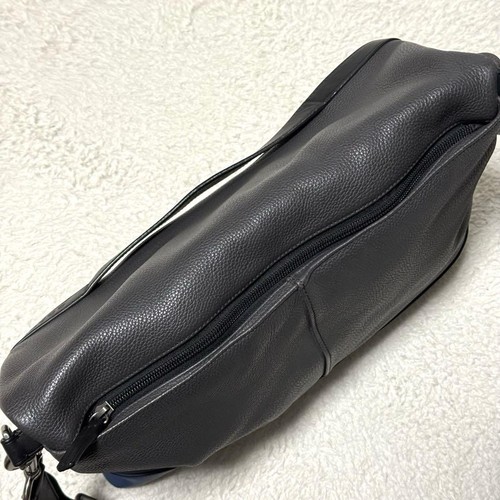 Coach Camden 2Way Messenger Bag Grain Leather Gray/Blue Used - Picture 6 of 17