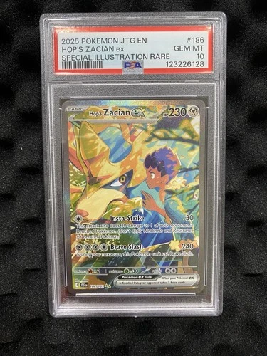 2025 Pokemon TCG Hop's Zacian ex Journey Together Illus Rare #186/159 PSA 10