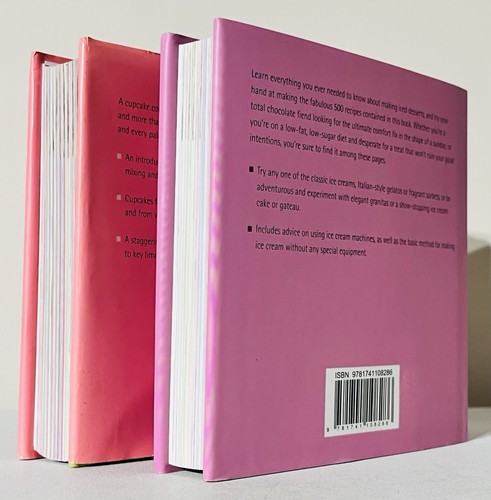 500 Cupcakes & 500 Ice Creams Small Hardcover Cookbooks