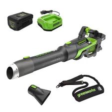 Greenworks 80V 800CFM Leaf Blower w/ 2.5Ah Battery 2ACharger & Shoulder Strap